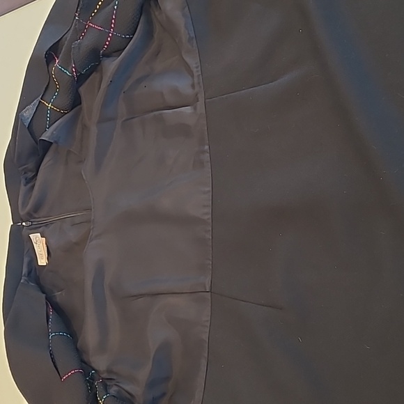 VTG SELINA Woolmarked Dress with Built in Multi-colored Patterned Blazer - Picture 7 of 17